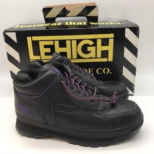 LeHigh NuGuard 75 Safety Toe EH Work Shoes Women's 6.5 Black Slip Oil Resistant